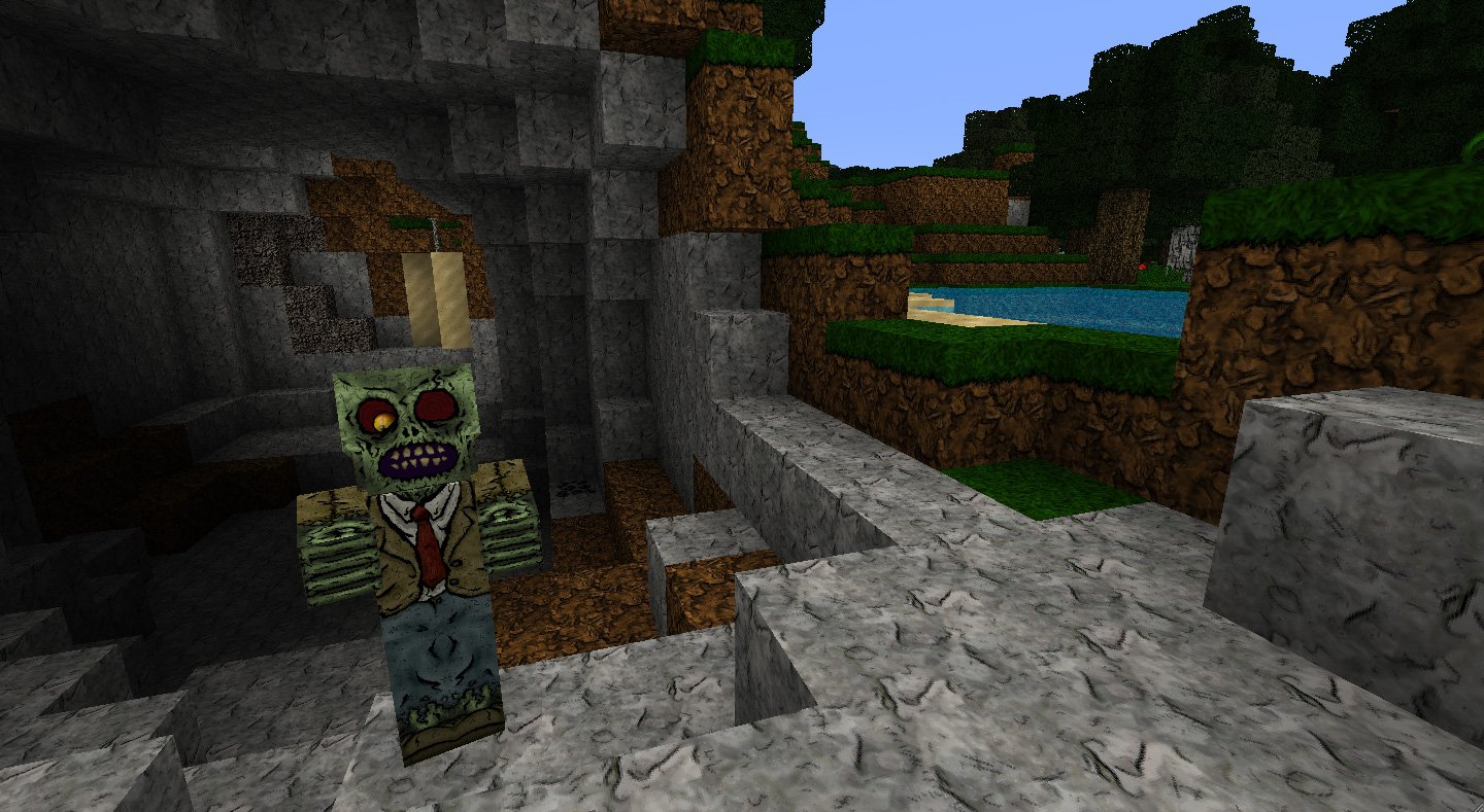 VonDoomCraft is a 128 × 128 horror themed texture pack with some scary cust...